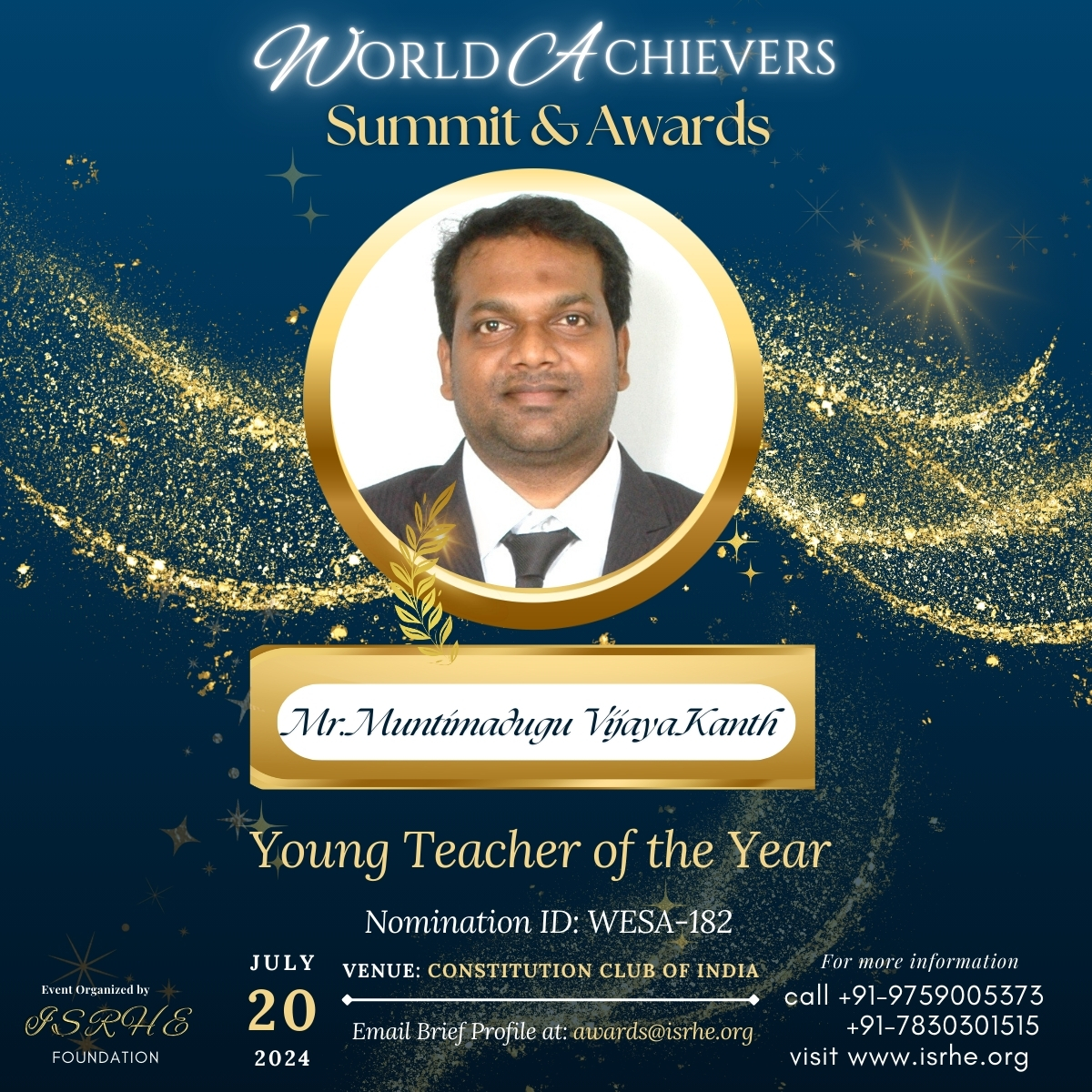 Mr. Muntimadugu Vijaya Kanth